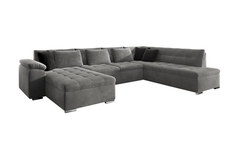 4-seters Hjørnesovesofa - Grå - Møbler - Sofaer - Sovesofaer