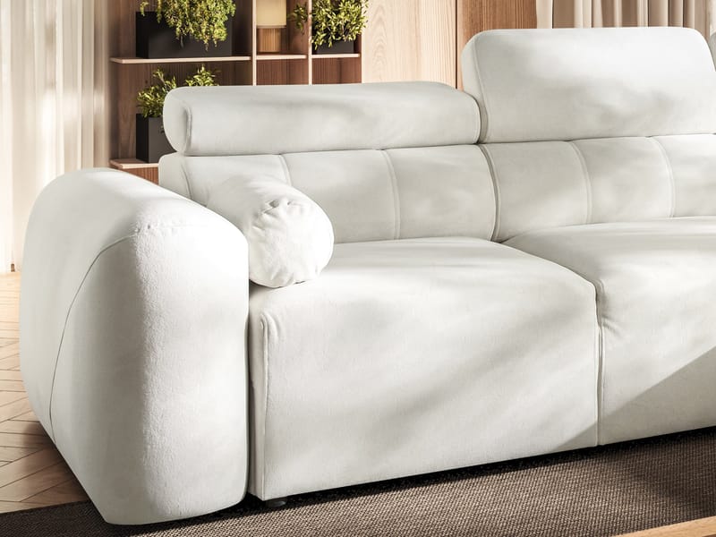 4-seters hjørnesovesofa VOLARE Velo 623 Venstrevendt - beige - Møbler - Sofaer - Sovesofaer