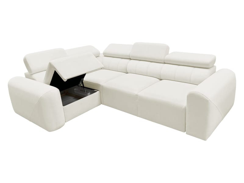 4-seters hjørnesovesofa VOLARE Velo 623 Venstrevendt - beige - Møbler - Sofaer - Sovesofaer