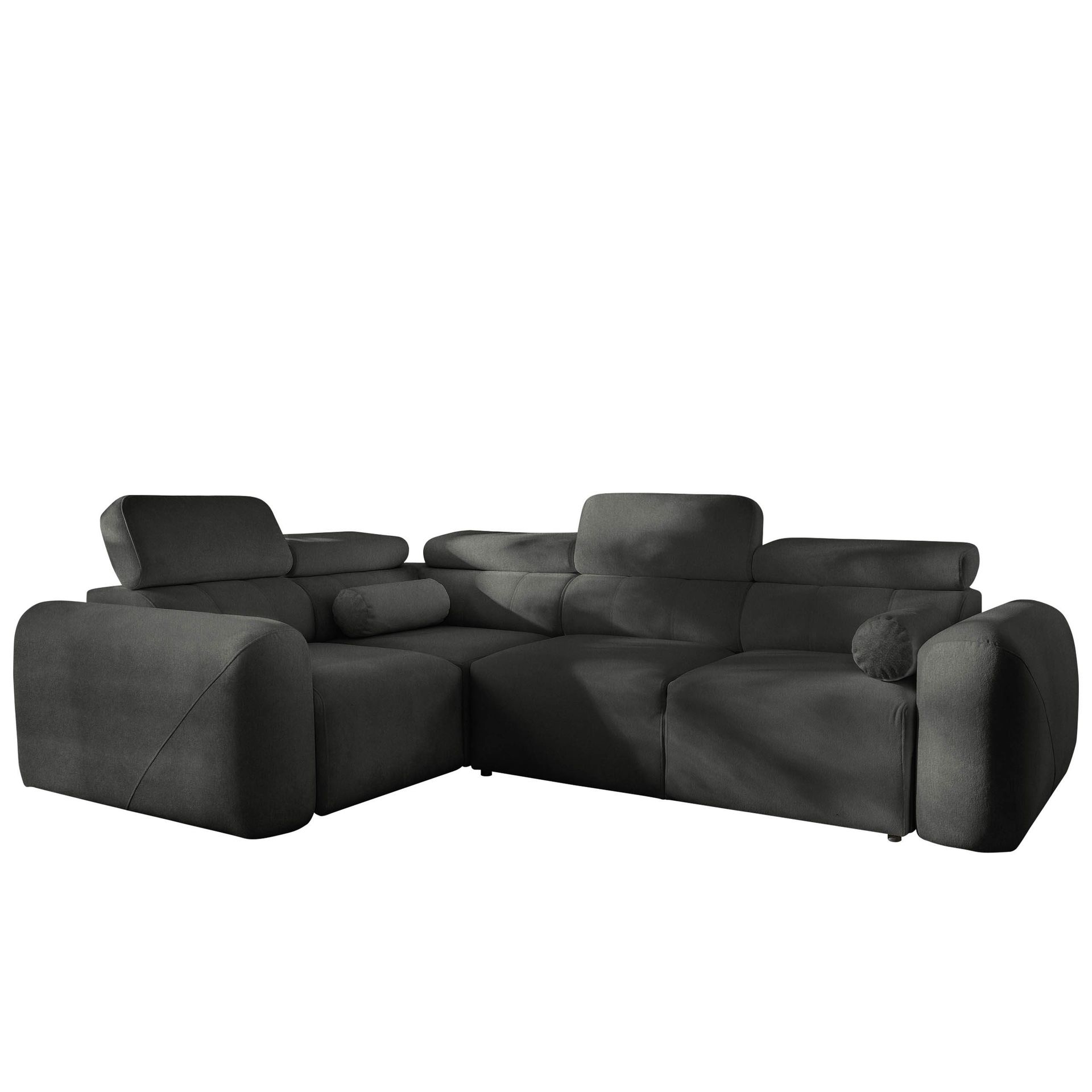 4-seters hjørnesovesofa VOLARE Velo 636 Venstrevendt - svart