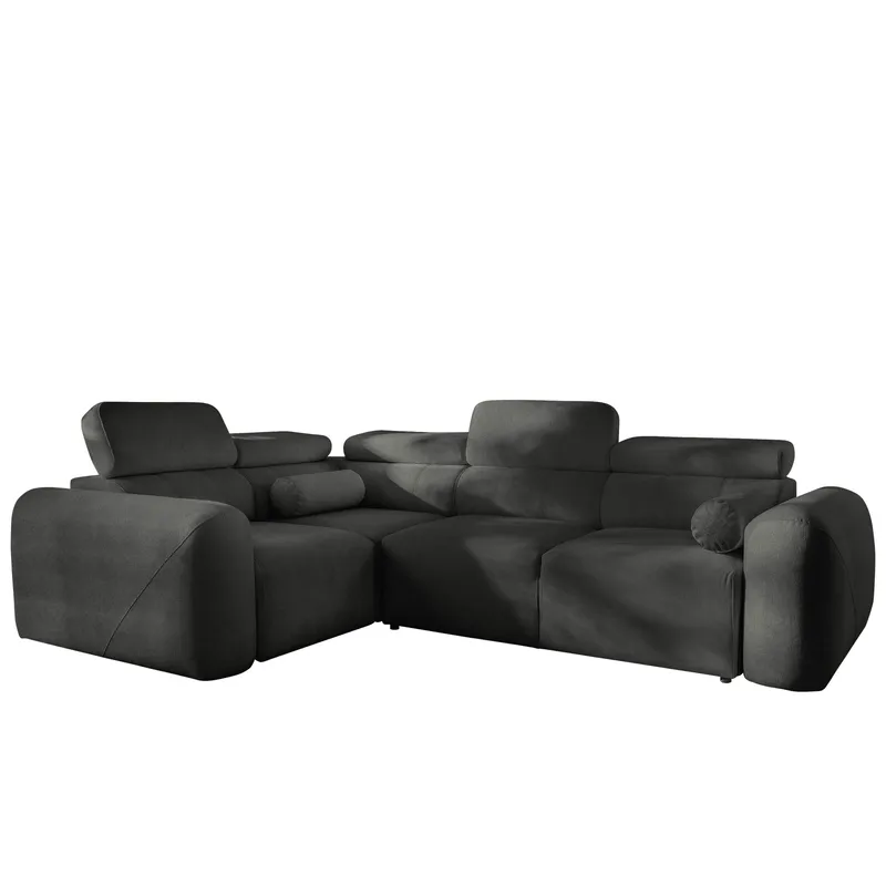 4-seters hjørnesovesofa VOLARE Velo 636 Venstrevendt, svart