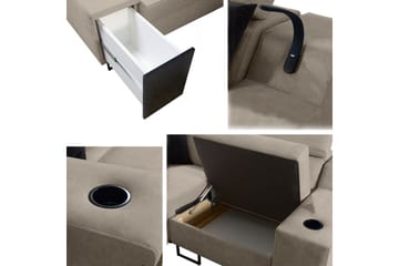 4-seters Sovesofa Høyre - Svart - Møbler - Sofaer - Sovesofaer