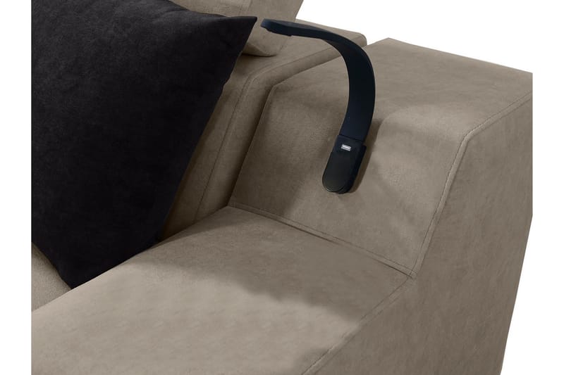 4-seters Sovesofa Høyre - Svart - Møbler - Sofaer - Sovesofaer