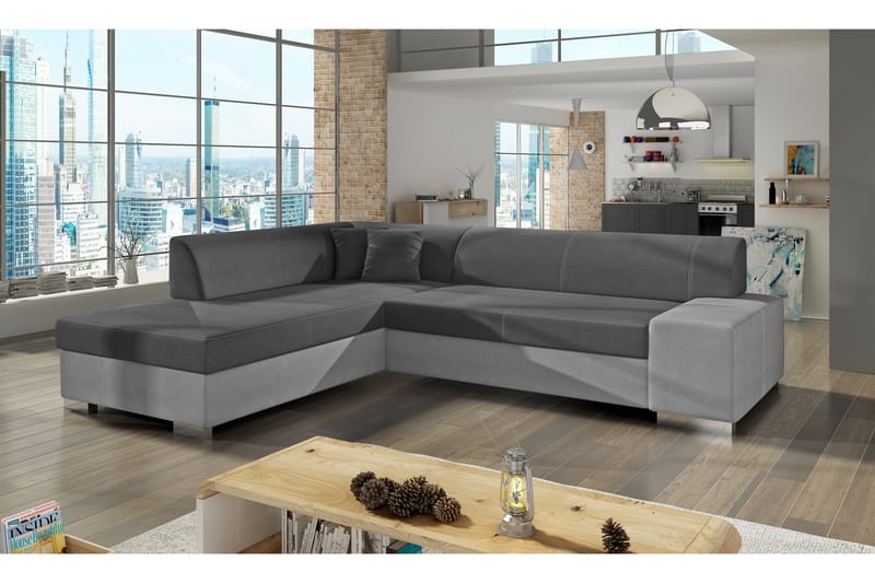 Pavones Sovesofa - Grå - Møbler - Sofaer - Sovesofaer - 4 seters sovesofa