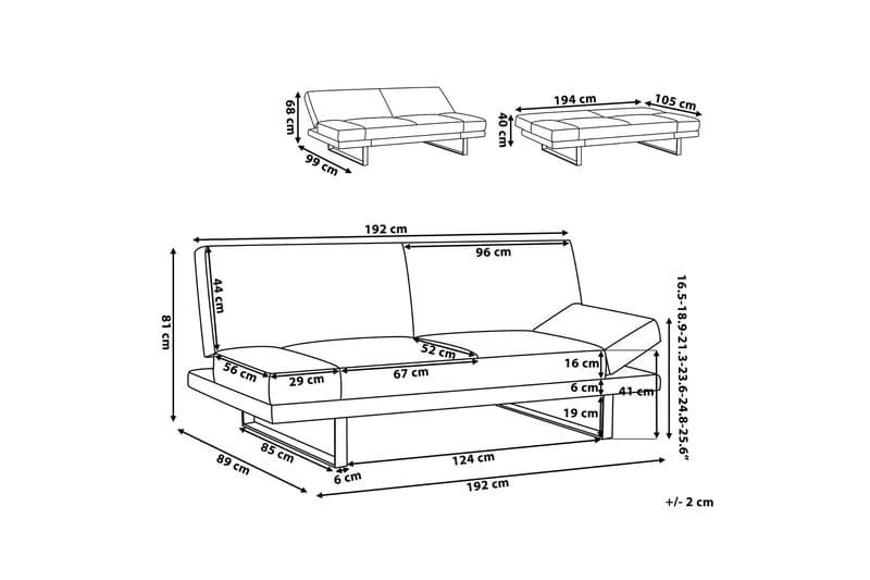 Ramsholt Sovesofa - Grå - Møbler - Sofaer - Sovesofaer - 4 seters sovesofa