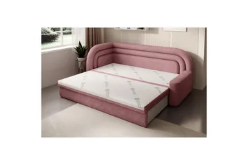 Sofa Eltap Fabillo 223x86x80 cm - Touch 24, rosa, Venstre - Møbler - Sofaer - Sovesofaer - 4 seters sovesofa