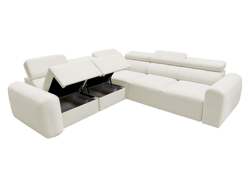 5-seters hjørnesovesofa VOLARE Velo 623 Høyrevendt - beige - Møbler - Sofaer - Sovesofaer