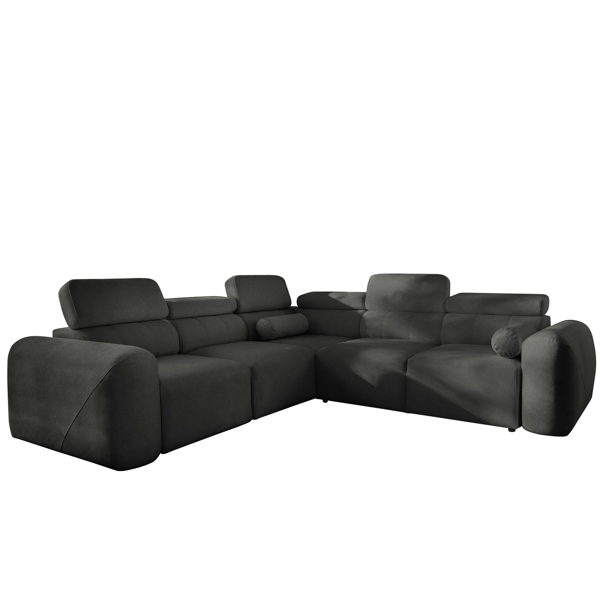 5-seters hjørnesovesofa VOLARE Velo 636 Venstrevendt - svart