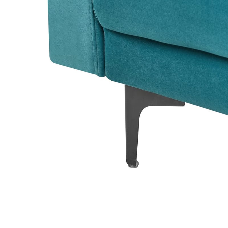 5-seters Sovesofa Aberdeen - Blå, Svart/Fløyel - Møbler - Sofaer - Sovesofaer