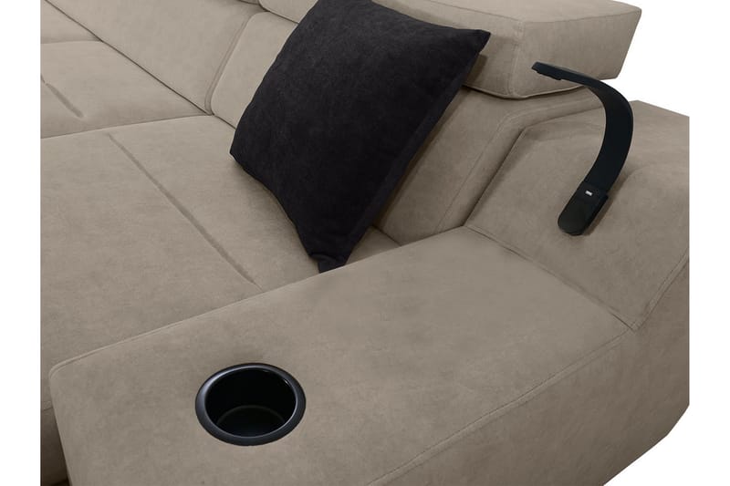 5-seters Sovesofa Høyre - Beige - Møbler - Sofaer - Sovesofaer