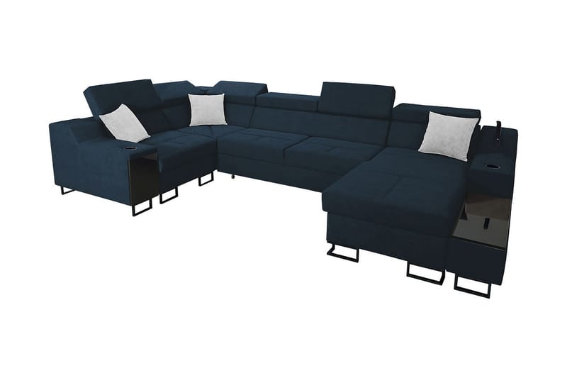 5-seters Sovesofa Høyre - Blå - Møbler - Sofaer - Sovesofaer