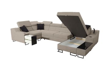 5-seters Sovesofa Høyre - Rosa - Møbler - Sofaer - Sovesofaer