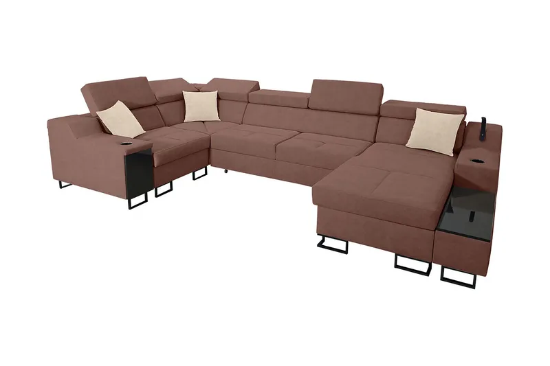 5-seters Sovesofa Høyre - Rosa - Møbler - Sofaer - Sovesofaer