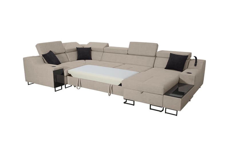 5-seters Sovesofa Høyre - Rosa - Møbler - Sofaer - Sovesofaer