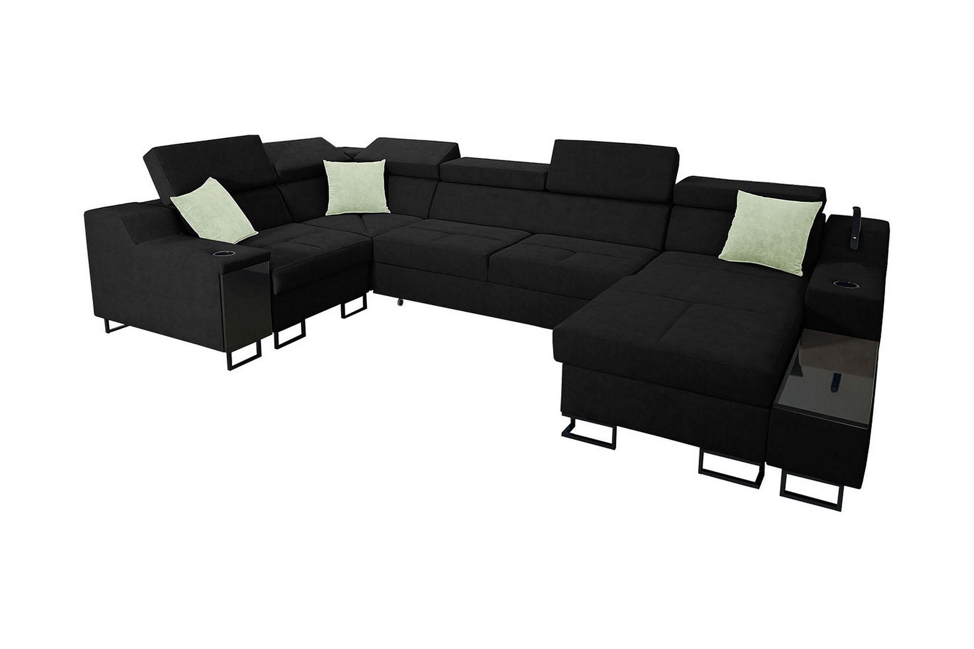5-seters Sovesofa Høyre - Svart - Møbler - Sofaer - Sovesofaer