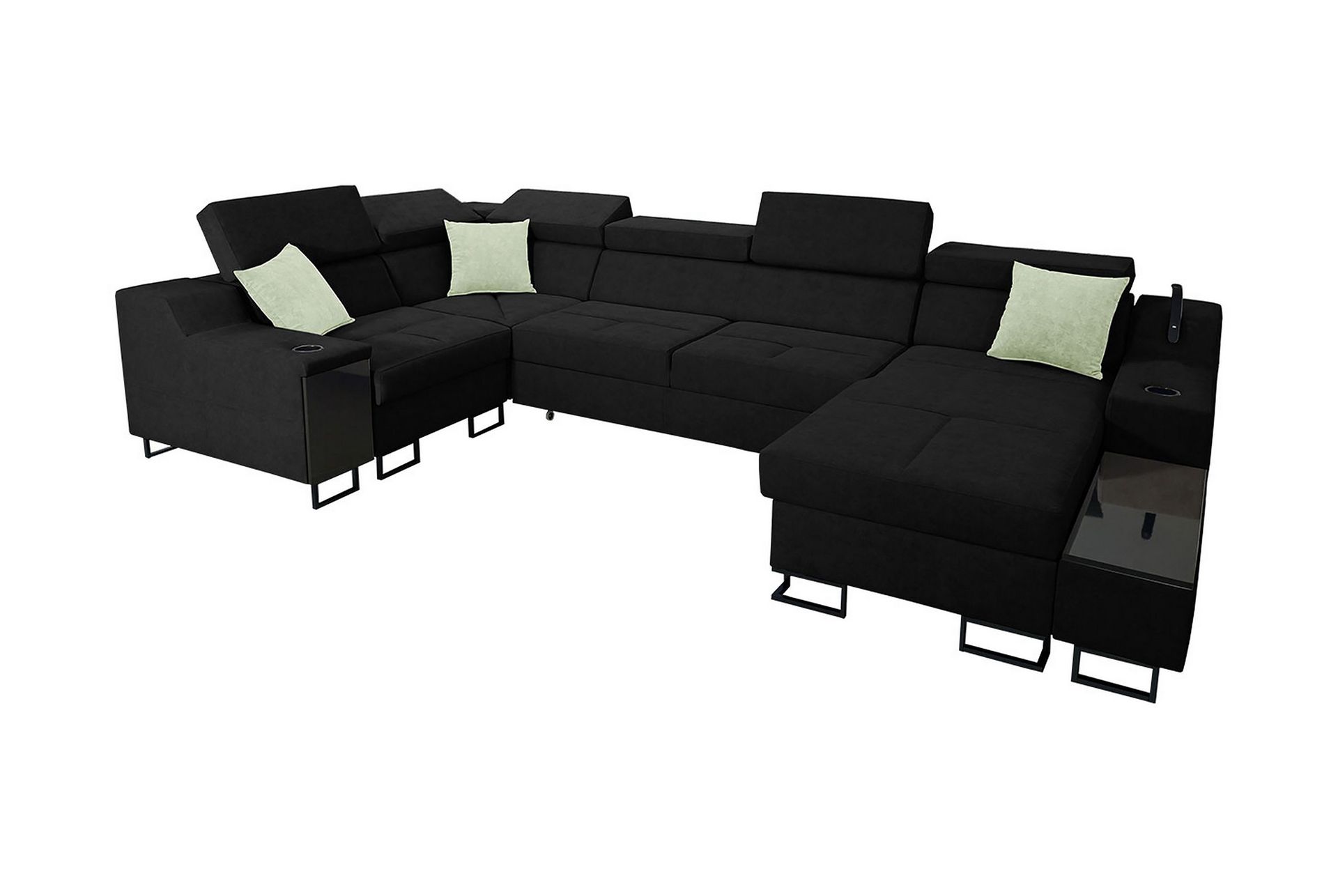 5-seters Sovesofa Høyre - Svart