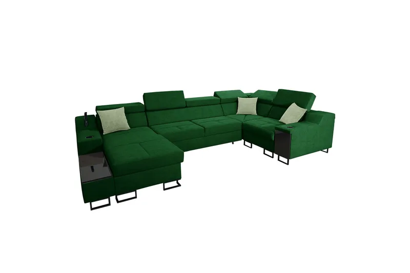 5-seters Sovesofa Venstre - Grønn - Møbler - Sofaer - Sovesofaer