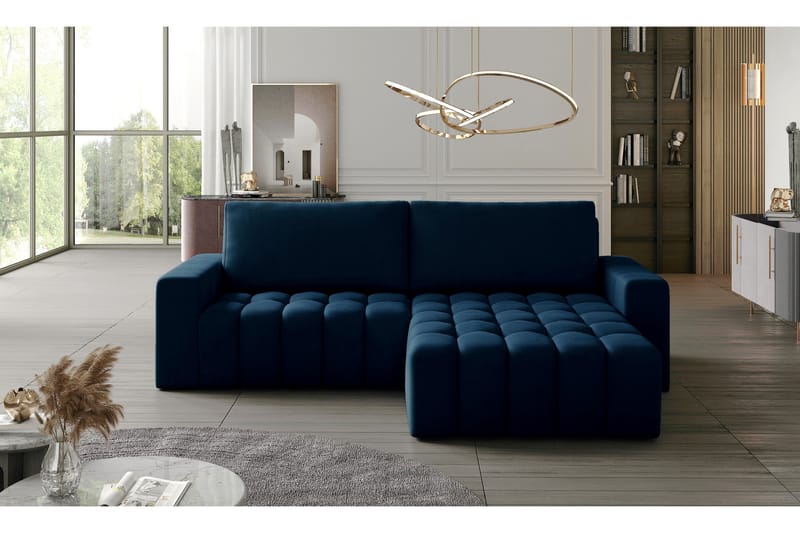 Abonetta Divansovesofa Høyre - Blå - Møbler - Sofaer - Sovesofaer