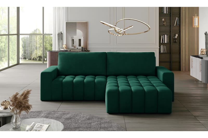 Abonetta Divansovesofa Høyre - Grønn - Møbler - Sofaer - Sovesofaer