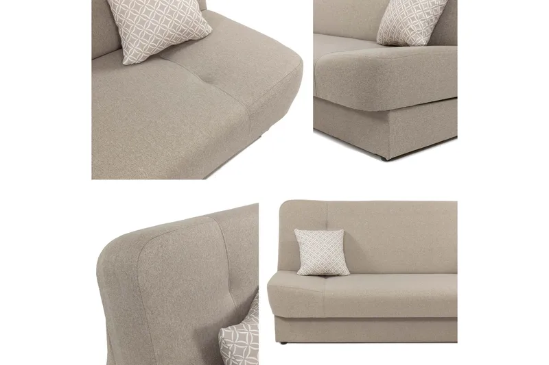Abron Sovesofa 3-seter - Beige - Møbler - Sofaer - Sovesofaer