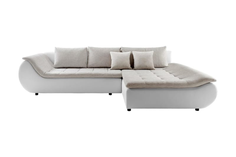 Adeleine L-Sovesofa Venstre - Hvit/Beige - Sovesofaer - Sovesofa divan - Skinnsofaer