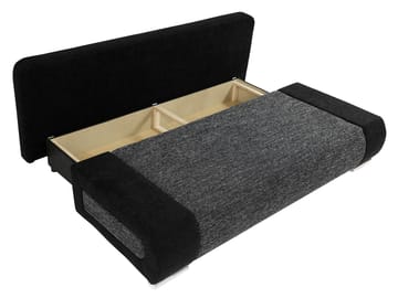 Adelma 2-seter Sovesofa 143x200 cm med Oppbevaring i Stoff - Beige - Møbler - Sofaer - Sovesofaer