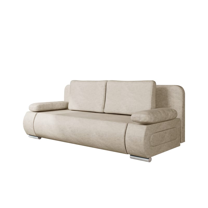 Adelma 2-seter Sovesofa 143x200 cm med Oppbevaring i Stoff, Beige