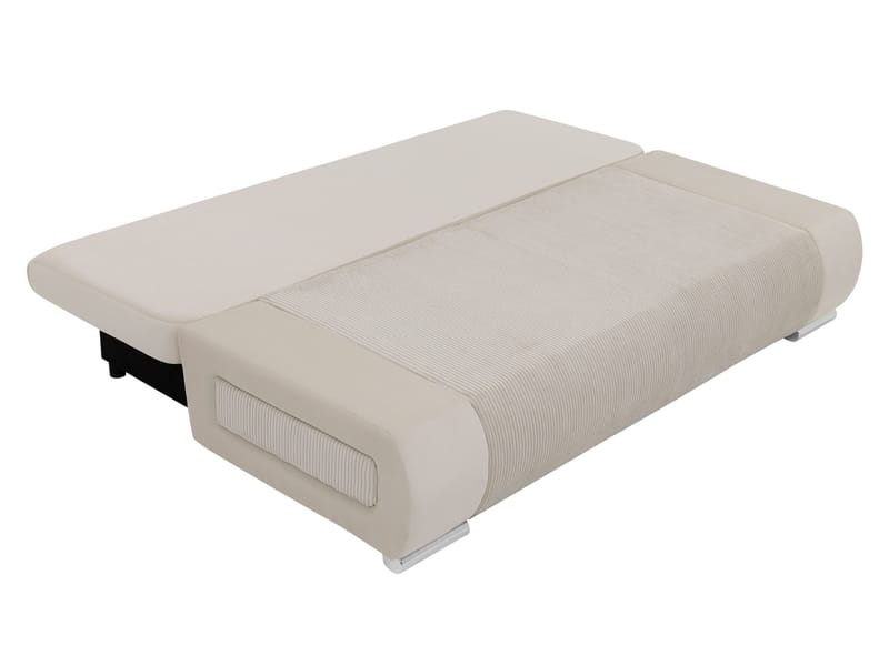 Adelma 2-seter Sovesofa 143x200 cm med Oppbevaring i Stoff - Beige - Møbler - Sofaer - Sovesofaer