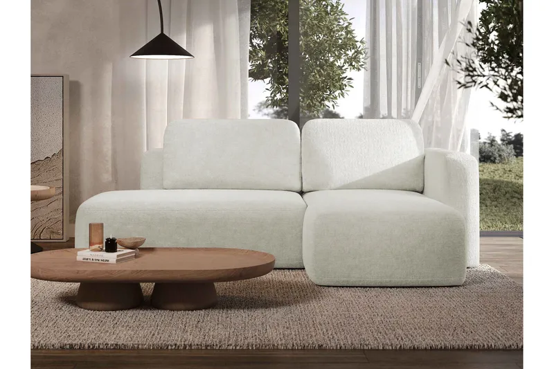 Afir Sovesofa Med 2-Seters Divan - Beige/Hvit - Møbler - Sofaer - Sovesofaer