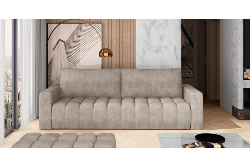 Alazaro 3-seter Sovesofa - Beige - Møbler - Sofaer - Sovesofaer