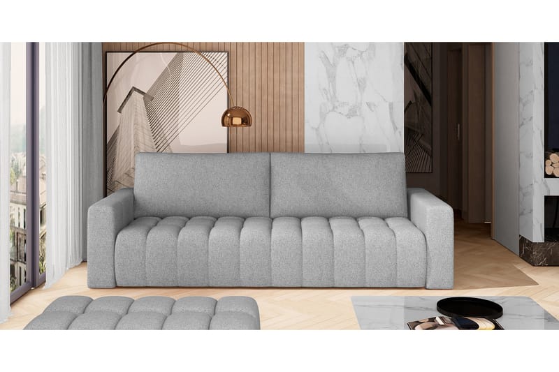 Alazaro 3-seter Sovesofa - Grå - Møbler - Sofaer - Sovesofaer
