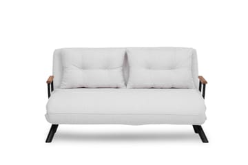 Alfredton 2-seter Utrettbar Sammenleggbar Sovesofa i Bouclé med Metallben - Hvit - Møbler - Sofaer - Sovesofaer