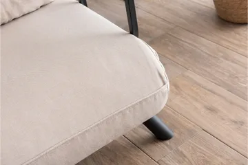 Alfredton 2-seter Utrettbar Sammenleggbar Sovesofa i Stoff med Metallben - Lysebeige - Møbler - Sofaer - Sovesofaer