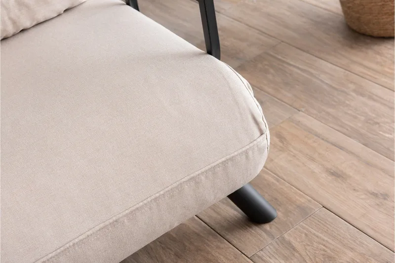 Alfredton 2-seter Utrettbar Sammenleggbar Sovesofa i Stoff med Metallben - Lysebeige - Møbler - Sofaer - Sovesofaer