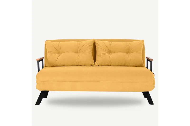 Alfredton Sovesofa 2-seter 175x133 cm - Sennepsgul - Møbler - Sofaer - Sovesofaer