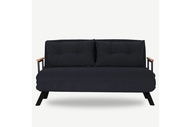 Alfredton Sovesofa 2-seter 175x133 cm - Svart - Sovesofaer - 2 seters sovesofa