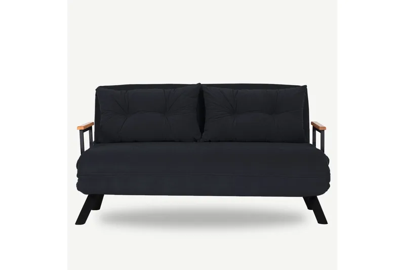 Alfredton Sovesofa 2-seter 175x133 cm - Svart - Møbler - Sofaer - Sovesofaer