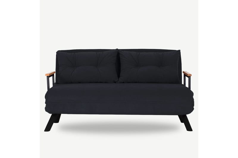 Alfredton Sovesofa 2-seter 175x133 cm - Svart - Møbler - Sofaer - Sovesofaer