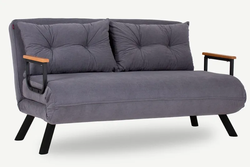 Alfredton Sovesofa 2-seters 120x185 - Grå - Møbler - Sofaer - Sovesofaer