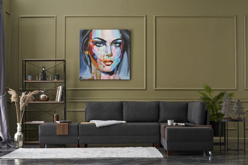 Algeria Sovesofa m. Divan 4-seters 140x190 - Antrasitt - Møbler - Sofaer - Sovesofaer