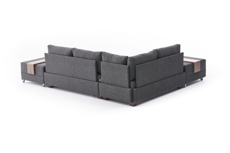 Algeria Sovesofa m. Divan 4-seters 140x190 - Antrasitt - Sovesofaer - Sovesofa divan