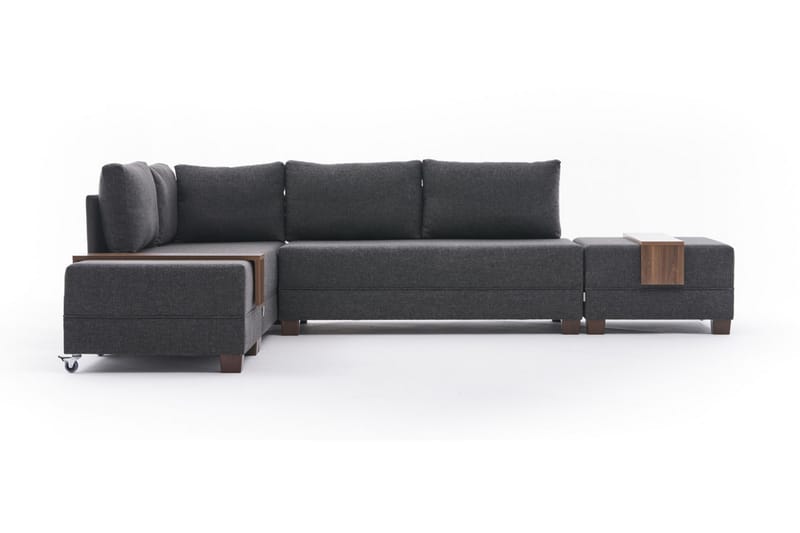 Algeria Sovesofa m. Divan 4-seters 140x190 - Antrasitt - Møbler - Sofaer - Sovesofaer