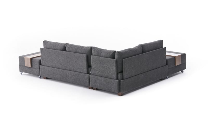 Algeria Sovesofa m. Divan 4-seters 140x190 - Antrasitt - Møbler - Sofaer - Sovesofaer
