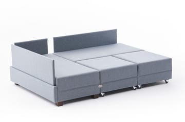 Algeria Sovesofa m. Divan 4-seters 140x190 - Blå - Møbler - Sofaer - Sovesofaer