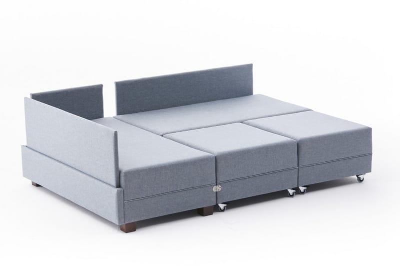 Algeria Sovesofa m. Divan 4-seters 140x190 - Blå - Møbler - Sofaer - Sovesofaer