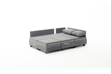 Algeria Sovesofa m. Divan 4-seters 140x190 - Blå - Møbler - Sofaer - Sovesofaer