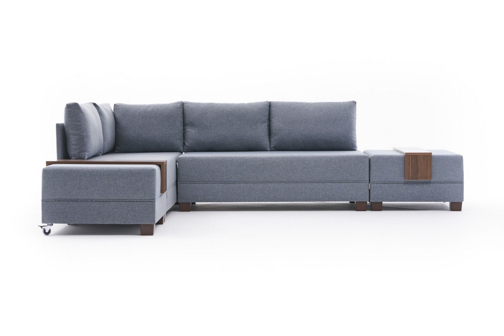 Algeria Sovesofa m. Divan 4-seters 140x190 - Blå - Møbler - Sofaer - Sovesofaer