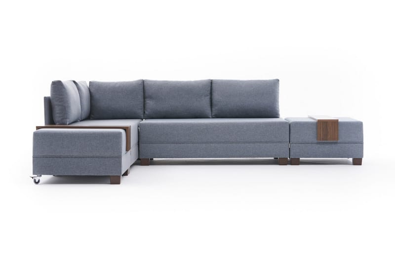Algeria Sovesofa m. Divan 4-seters 140x190 - Blå - Møbler - Sofaer - Sovesofaer