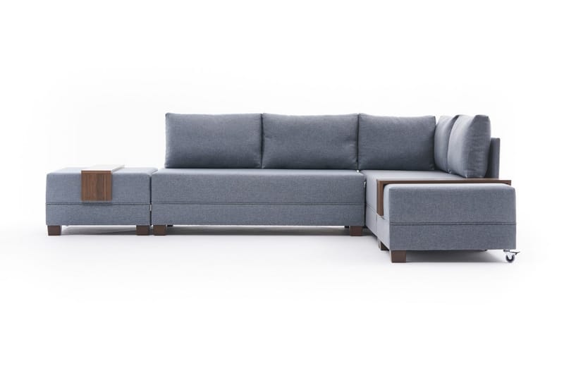 Algeria Sovesofa m. Divan 4-seters 140x190 - Blå - Møbler - Sofaer - Sovesofaer
