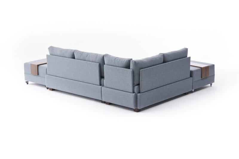 Algeria Sovesofa m. Divan 4-seters 140x190 - Blå - Møbler - Sofaer - Sovesofaer